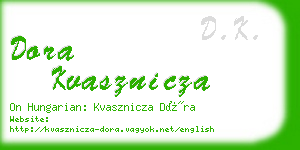 dora kvasznicza business card